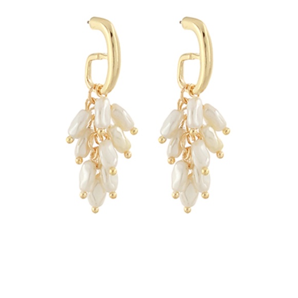 Rice Pearl Fringe Earrings - Picture 1 of 1
